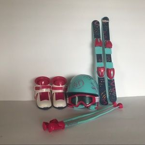 America girl doll skiing set.